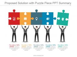 Proposed solution with puzzle piece ppt summary