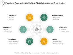 Proprietor benefactors in multiple stakeholders of an organization
