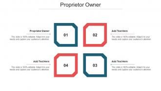 Proprietor Owner Ppt Powerpoint Presentation File Outline Cpb