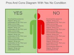 Pros And Cons Diagram With Yes No Condition Flat Powerpoint Design