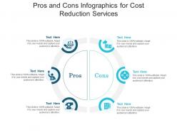 Pros and cons for cost reduction services infographic template