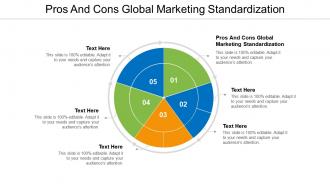 Pros and cons global marketing standardization ppt powerpoint presentation summary clipart cpb