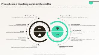Pros And Cons Of Advertising Communication Method Integrated Marketing Communication MKT SS V