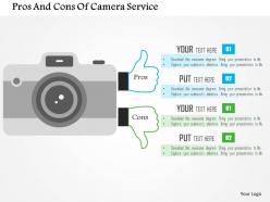 Pros and cons of camera service flat powerpoint design