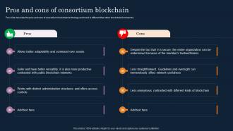 Pros And Cons Of Consortium Blockchain Cryptographic Ledger IT