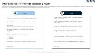 Pros And Cons Of Content Analysis Process