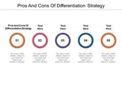 Pros and cons of differentiation strategy ppt powerpoint presentation file guidelines cpb