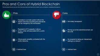 Pros and cons of hybrid blockchain technology it