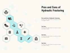 Pros and cons of hydraulic fracturing ppt powerpoint presentation summary aids