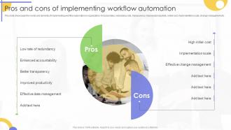 Pros And Cons Of Implementing Workflow Automation Strategies For Implementing Workflow