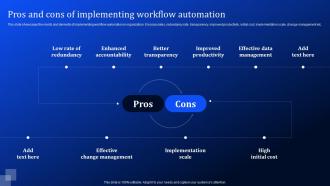 Pros And Cons Of Implementing Workflow Improvement To Enhance Operational Efficiency Via Automation