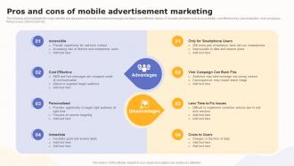 Pros And Cons Of Mobile Advertisement Marketing Boosting Customer Engagement MKT SS V