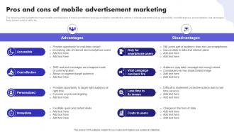 Pros And Cons Of Mobile Advertisement Marketing Digital Marketing Ad Campaign MKT SS V