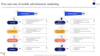 Pros And Cons Of Mobile Advertisement Mobile App Marketing Campaign MKT SS V
