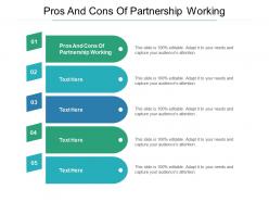 Pros and cons of partnership working ppt powerpoint presentation infographic template file formats cpb