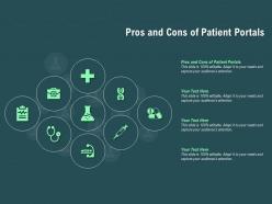 Pros and cons of patient portals ppt powerpoint presentation icon skills