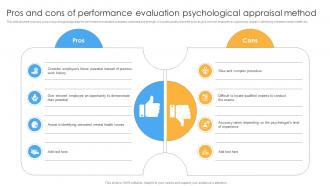 Pros And Cons Of Performance Evaluation Psychological Performance Evaluation Strategies For Employee