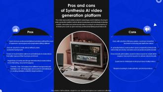 Pros And Cons Of Synthesia AI Video Generation Platform AI SS