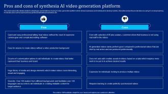 Pros And Cons Of Synthesia Ai Video Generation Platform Implementing Synthesia AI SS V
