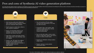 Pros And Cons Of Synthesia AI Video Generation Platform Synthesia AI Text To Video AI SS V
