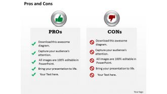 Pros and cons powerpoint template slide