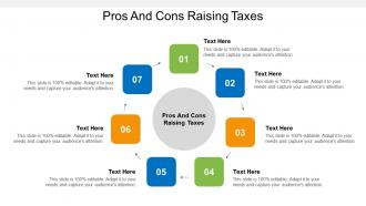 Pros and cons raising taxes ppt powerpoint presentation infographics brochure cpb