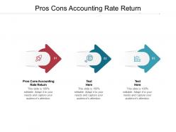 Pros cons accounting rate return ppt powerpoint presentation file influencers cpb