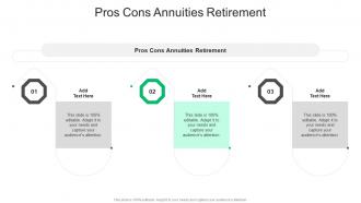 Pros Cons Annuities Retirement In Powerpoint And Google Slides Cpb