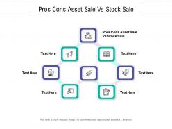 Pros cons asset sale vs stock sale ppt powerpoint presentation diagram images cpb