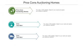 Pros cons auctioning homes ppt powerpoint presentation file example file cpb