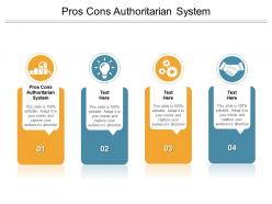 Pros cons authoritarian system ppt powerpoint presentation visual aids cpb