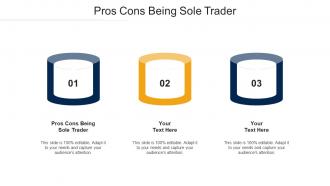 Pros Cons Being Sole Trader Ppt Powerpoint Presentation Inspiration Summary Cpb