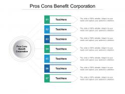Pros cons benefit corporation ppt powerpoint presentation gallery guidelines cpb
