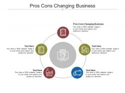 Pros cons changing business ppt powerpoint presentation slides example introduction cpb