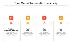 Pros cons charismatic leadership ppt powerpoint presentation summary images cpb