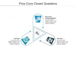 Pros cons closed questions ppt powerpoint presentation model graphics template cpb