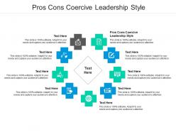 Pros cons coercive leadership style ppt powerpoint presentation file introduction cpb