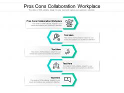 Pros cons collaboration workplace ppt powerpoint presentation icon format cpb