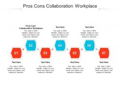 Pros cons collaboration workplace ppt powerpoint presentation ideas example cpb