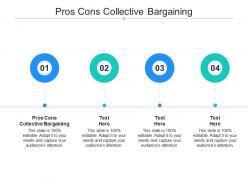 Pros cons collective bargaining ppt powerpoint presentation icon samples cpb