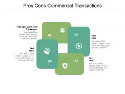 Pros cons commercial transactions ppt powerpoint presentation slides inspiration cpb
