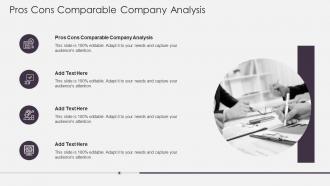 Pros Cons Comparable Company Analysis In Powerpoint And Google Slides Cpb
