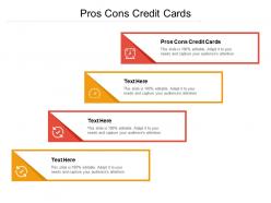 Pros cons credit cards ppt powerpoint presentation ideas layout cpb