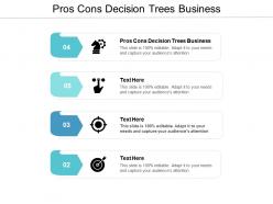 Pros cons decision trees business ppt powerpoint presentation model outfit cpb