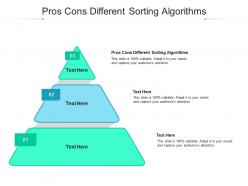 Pros cons different sorting algorithms ppt powerpoint presentation model demonstration cpb