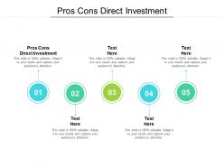 Pros cons direct investment ppt powerpoint presentation styles gallery cpb