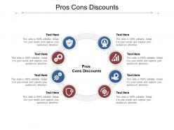 Pros cons discounts ppt powerpoint presentation portfolio infographics cpb