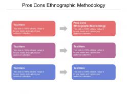 Pros cons ethnographic methodology ppt powerpoint presentation templates cpb