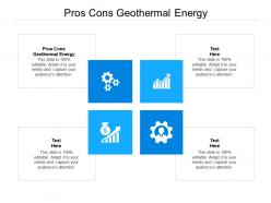 Pros cons geothermal energy ppt powerpoint presentation model picture cpb
