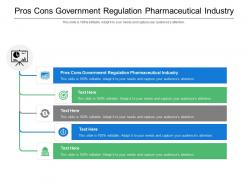Pros cons government regulation pharmaceutical industry ppt powerpoint presentation model graphics example cpb